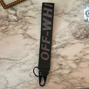 Off-White Black and Red Keychain
